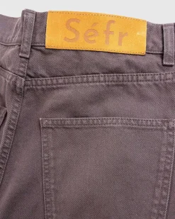 Bred Udskarne Jeans, Vasket Brun
