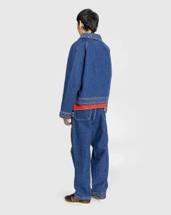 Broderet Denimjakke Indigo