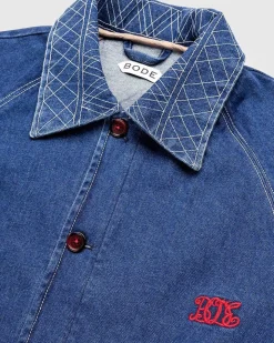 Broderet Denimjakke Indigo