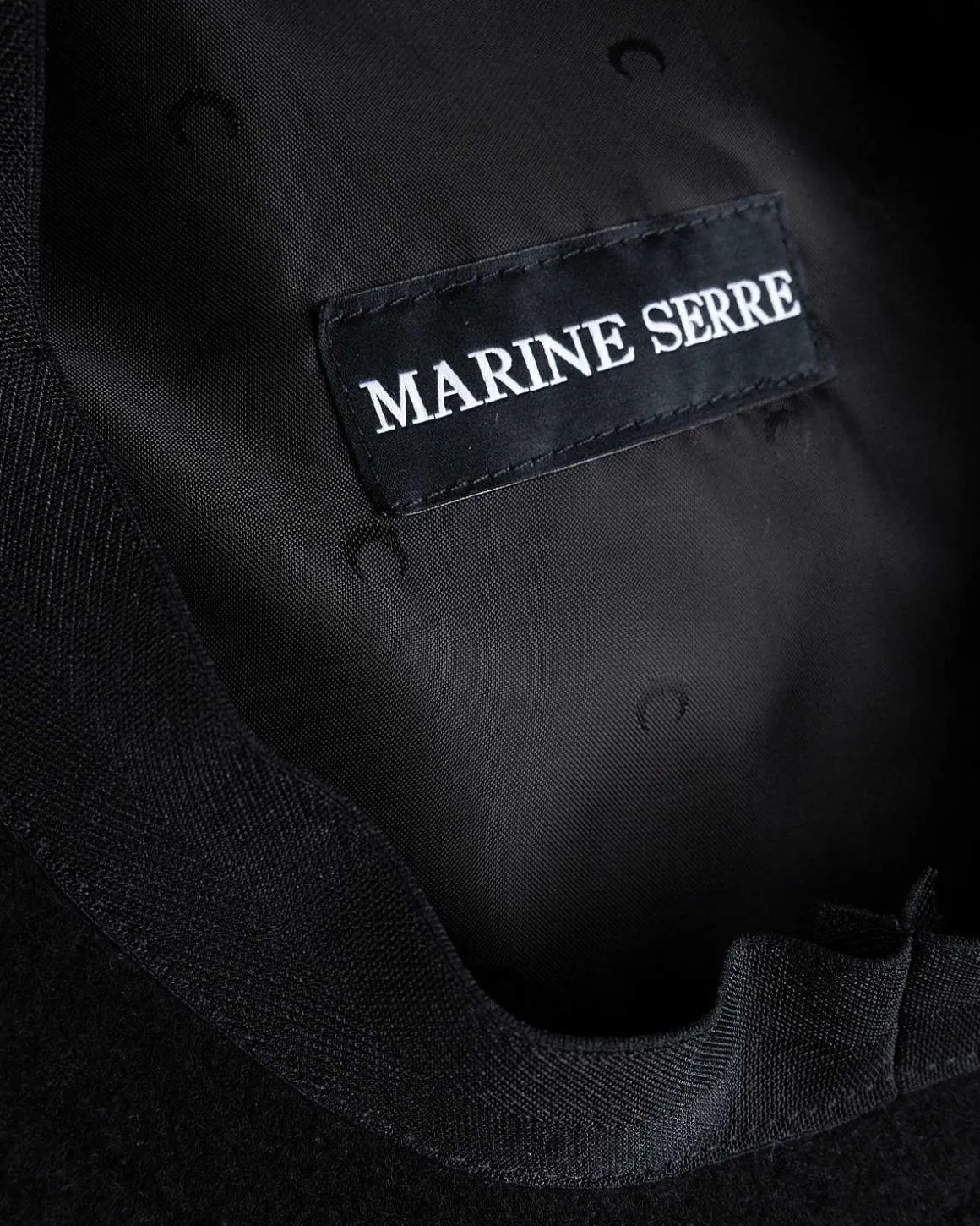 Broderet Fransk Baret Sort