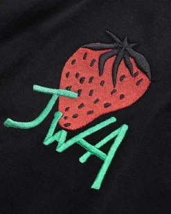 Broderet Jordbaer Jwa T-Shirt Sort