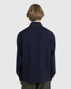 Broderet Virgin Wool Shirt Bla