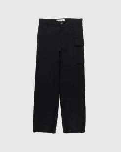 Cargo Pocket Uldbukser Sort