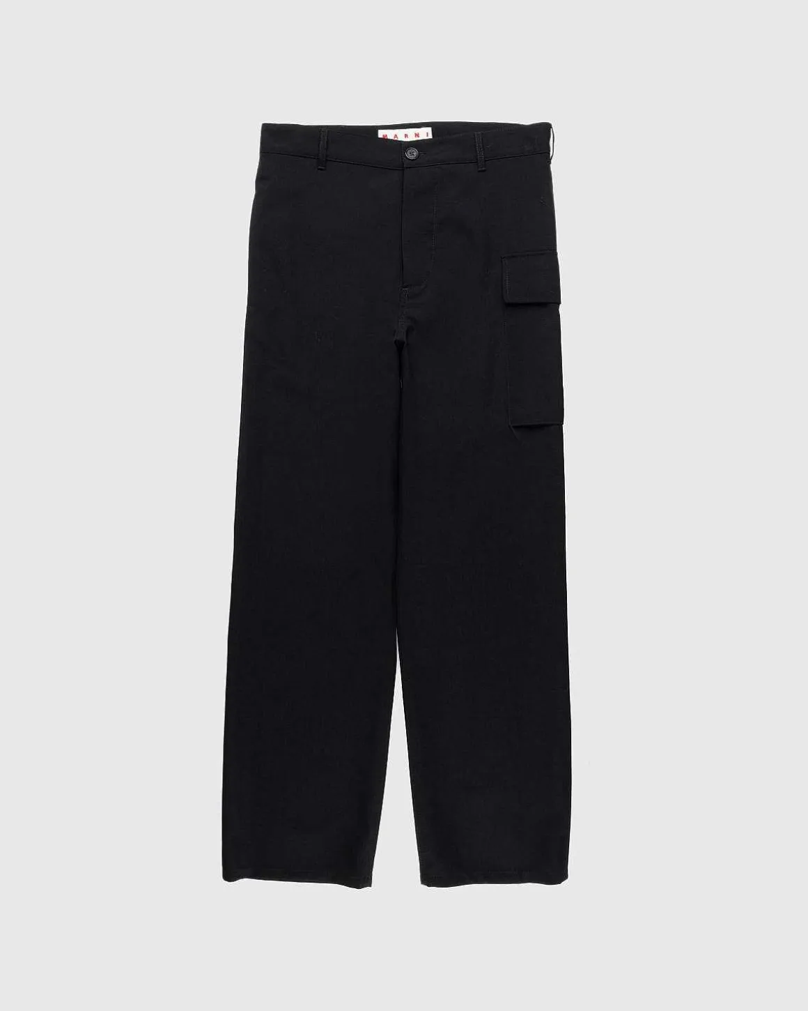 Cargo Pocket Uldbukser Sort