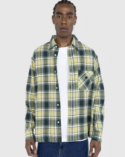 Check Button-Up Skjorte Skovgron/Lysegron