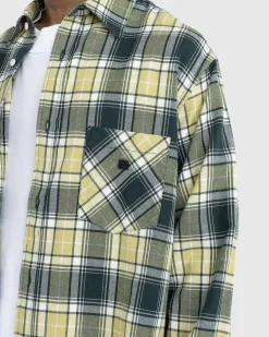 Check Button-Up Skjorte Skovgron/Lysegron