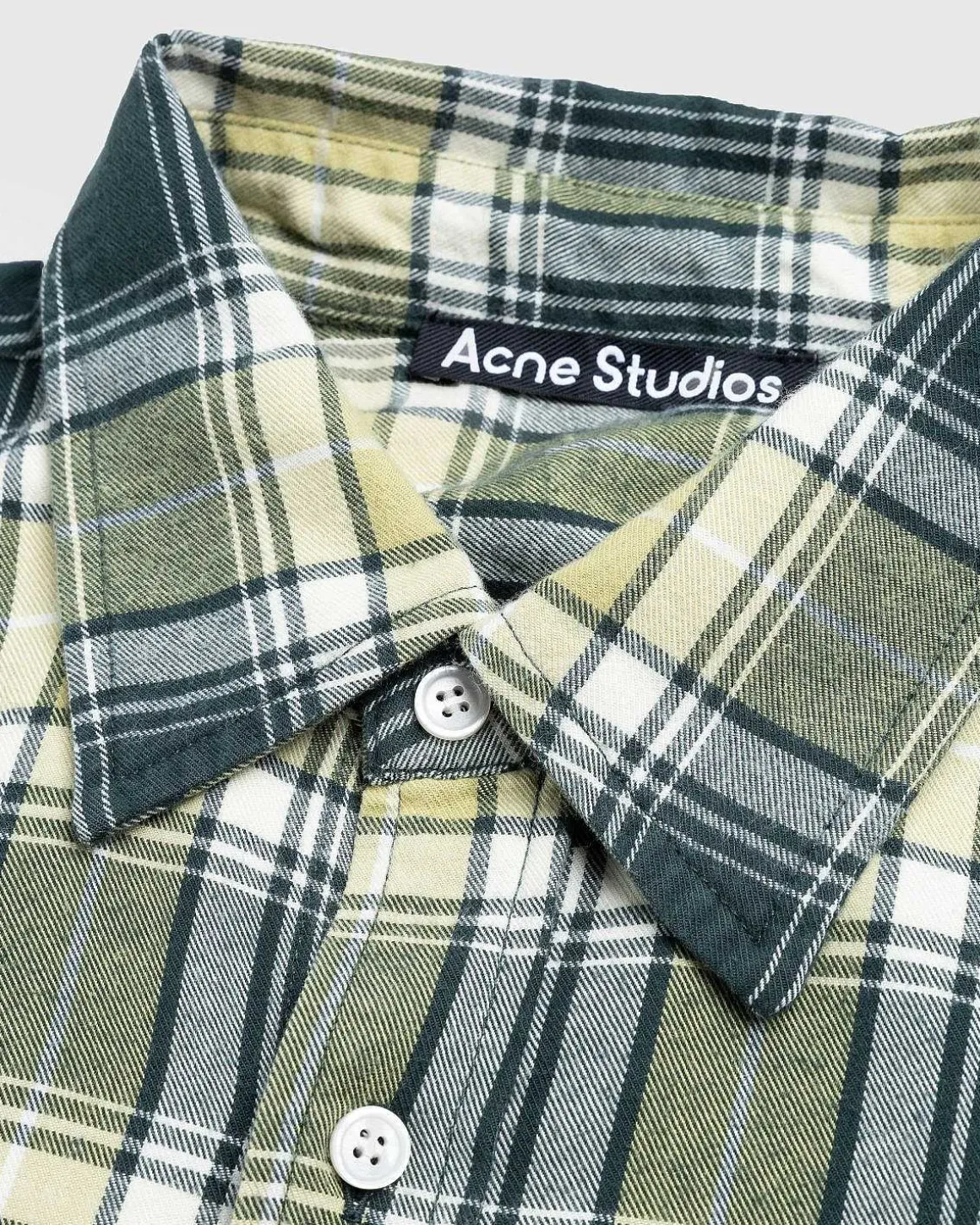 Check Button-Up Skjorte Skovgron/Lysegron