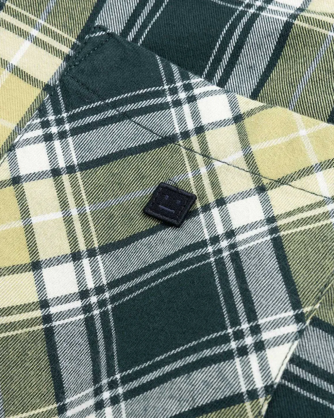 Check Button-Up Skjorte Skovgron/Lysegron