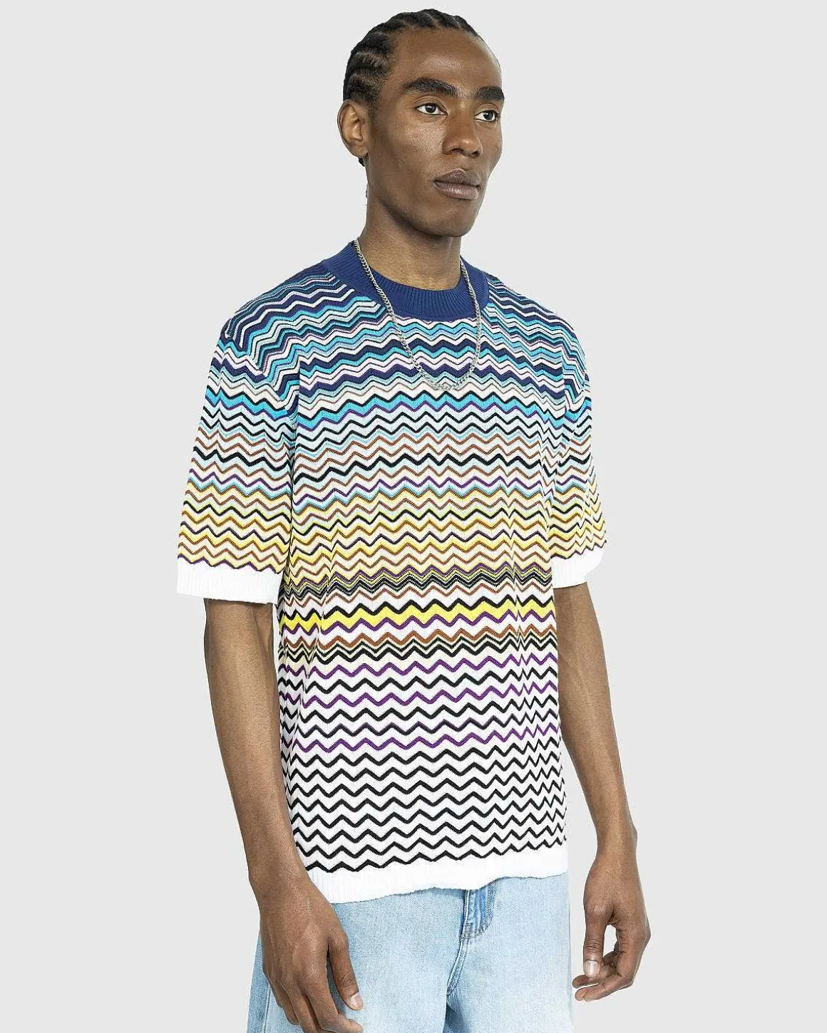 Chevron T-Shirt Bla/Sort/Hvid