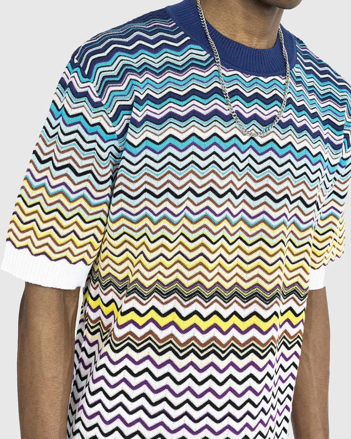 Chevron T-Shirt Bla/Sort/Hvid