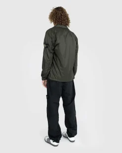 Coated Nylon Overshirt Oliven