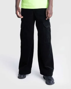 Corduroy Cargo Bukser Sort
