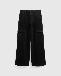 Corduroy Cargo Bukser Sort