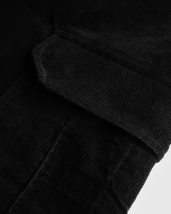 Corduroy Cargo Bukser Sort