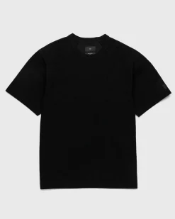 Crepe Kortaermet T-Shirt Sort