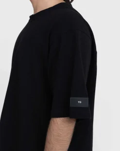 Crepe Kortaermet T-Shirt Sort