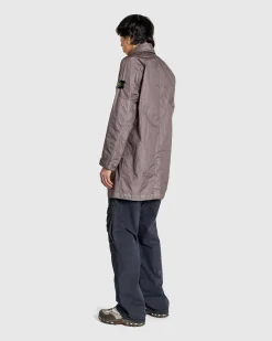 Crinkle Nylon Coat Dove Grey