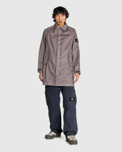 Crinkle Nylon Coat Dove Grey