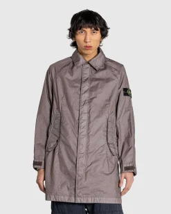 Crinkle Nylon Coat Dove Grey