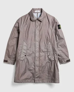 Crinkle Nylon Coat Dove Grey