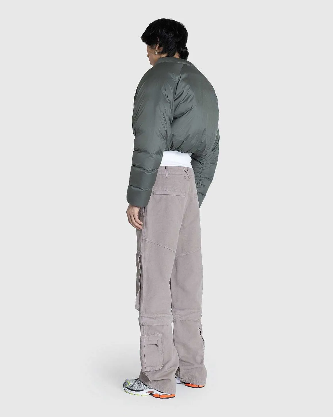 Cropped Pillow Bomber Moss