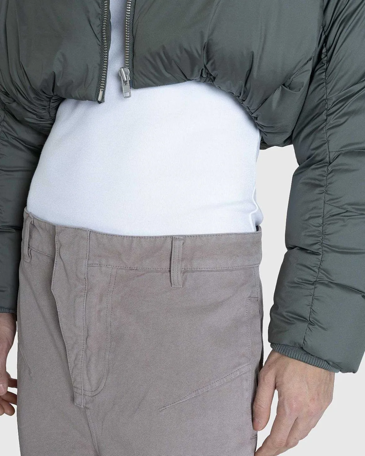 Cropped Pillow Bomber Moss