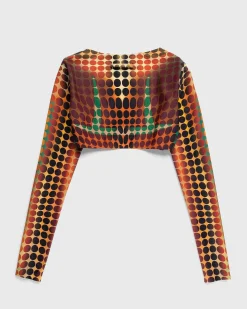 Cropped U-Hals Langaermet Top