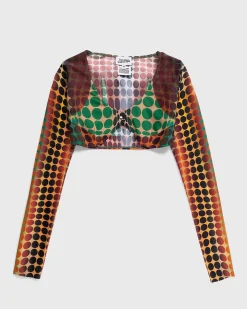 Cropped U-Hals Langaermet Top