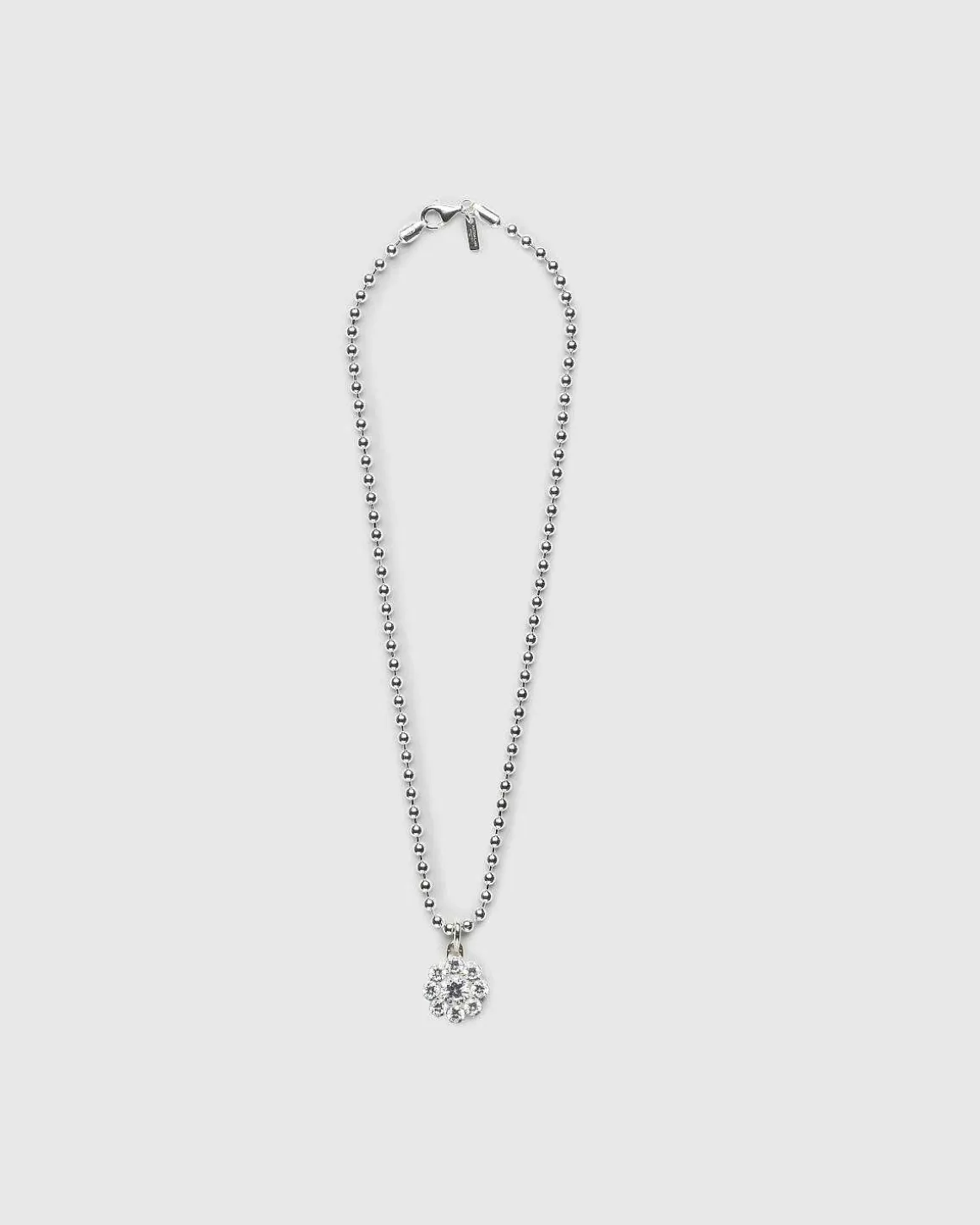 Daisy Pendant Halskaede Solv/Hvid
