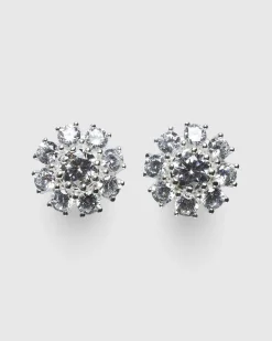 Daisy Stud Oreringe Solv