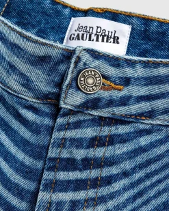 Denimbukser Med Laserprint Vintage Bla