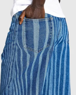 Denimbukser Med Laserprint Vintage Bla