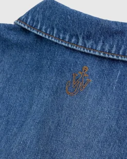 Denim Polo Skjorte Lysebla
