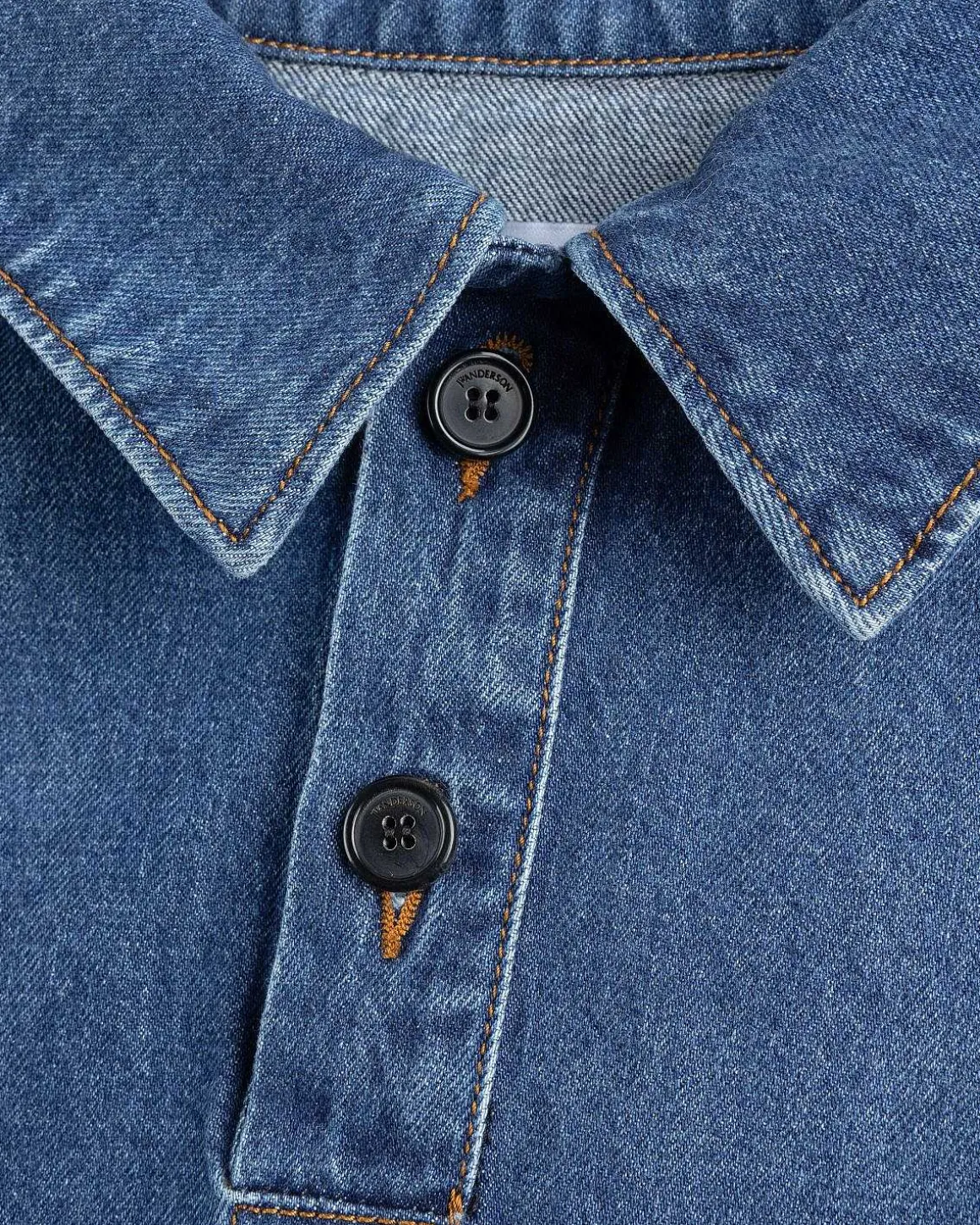 Denim Polo Skjorte Lysebla