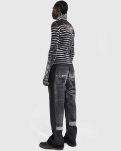 Denim Trompe L'Oeil Jeans Sort/Gra