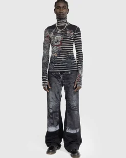Denim Trompe L'Oeil Jeans Sort/Gra