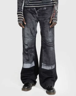 Denim Trompe L'Oeil Jeans Sort/Gra