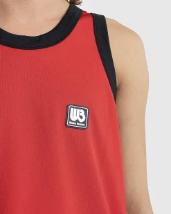Diop Tank Top Rod/Sort
