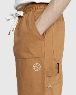 Dobbelt Knaebukser Desert Tan