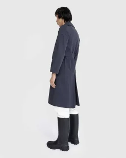 Dobbeltradet Trenchcoat Sort/Vasket