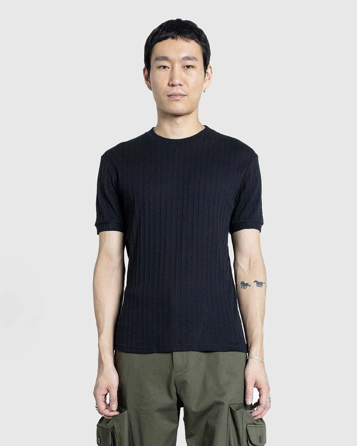 Dolly Stripe Skjorte Sort