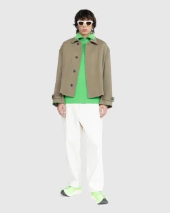 Double Cloth Hard Twist Carsey Blouson Khaki