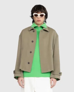 Double Cloth Hard Twist Carsey Blouson Khaki
