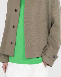 Double Cloth Hard Twist Carsey Blouson Khaki