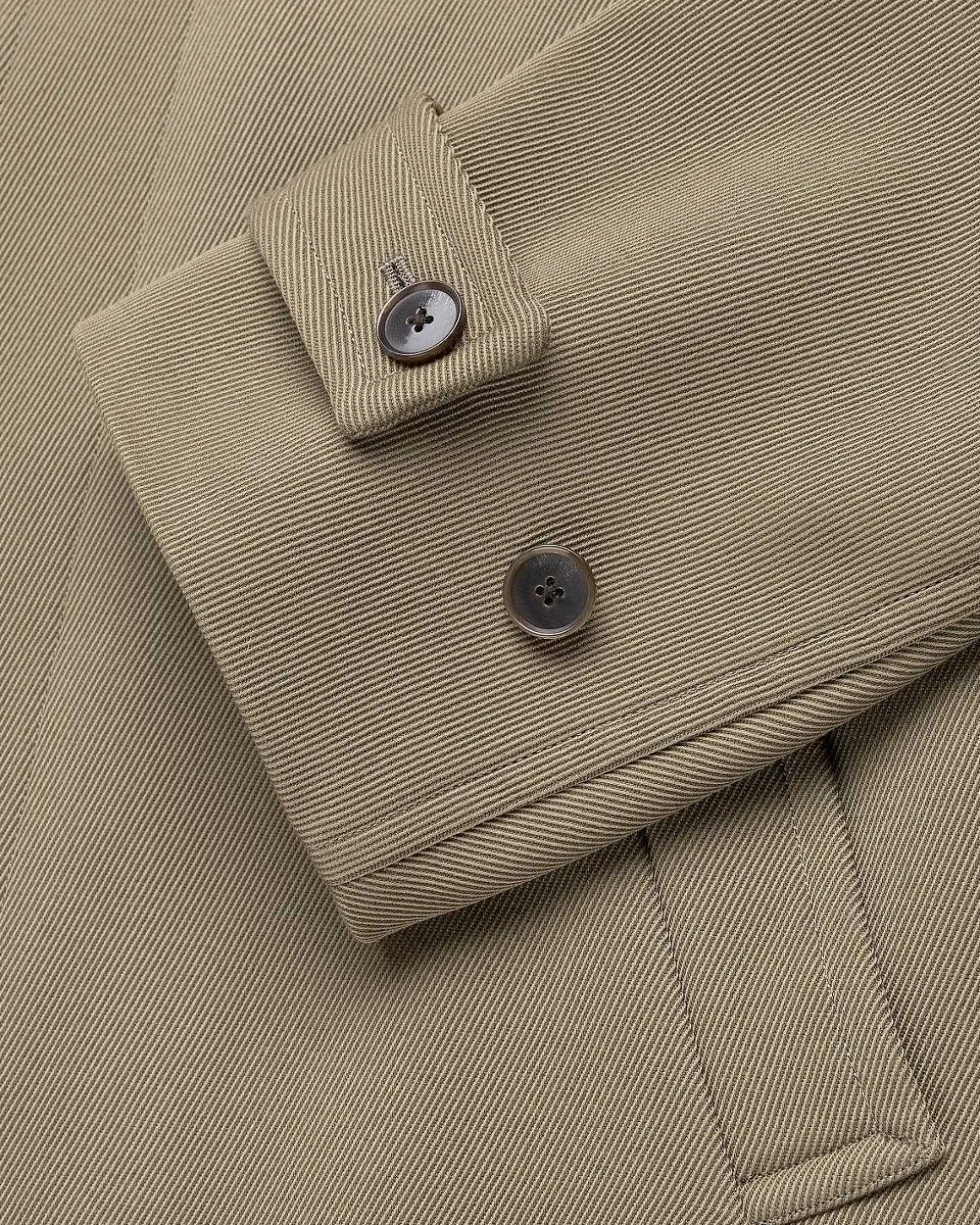 Double Cloth Hard Twist Carsey Blouson Khaki