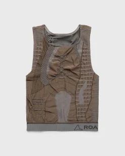 3D Strik Top Brun/Gra