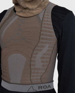 3D Strik Top Brun/Gra