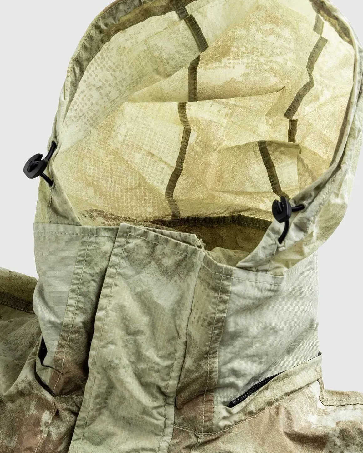 Econyl Grid Camo Jacket Natural Beige