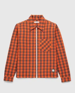 Etudes Jakke Bomuld Ternet Orange/Brun