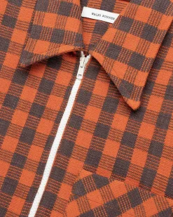 Etudes Jakke Bomuld Ternet Orange/Brun
